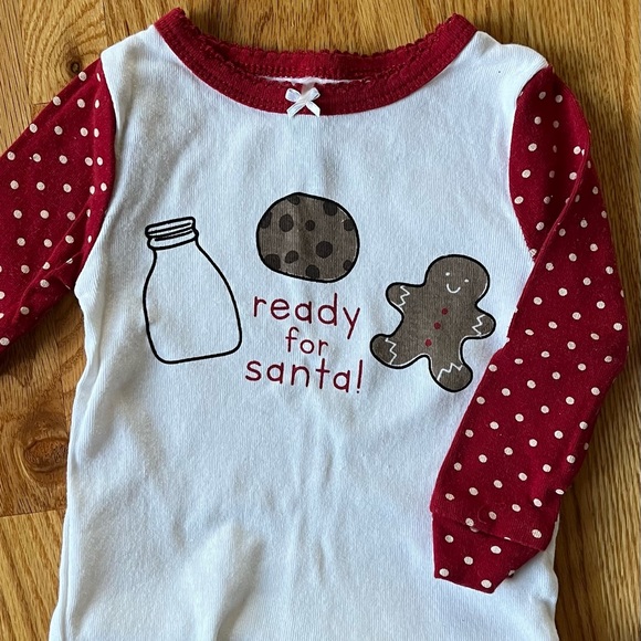 Christmas Pajamas size 18M Chick Pea 4 piece "Ready for Santa" and Gingerbread - Picture 2 of 6